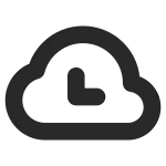 Cloud Clock SVG Icon